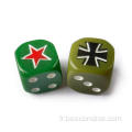 Dice en plastique en dés imprimé Dice pour le jeu de société